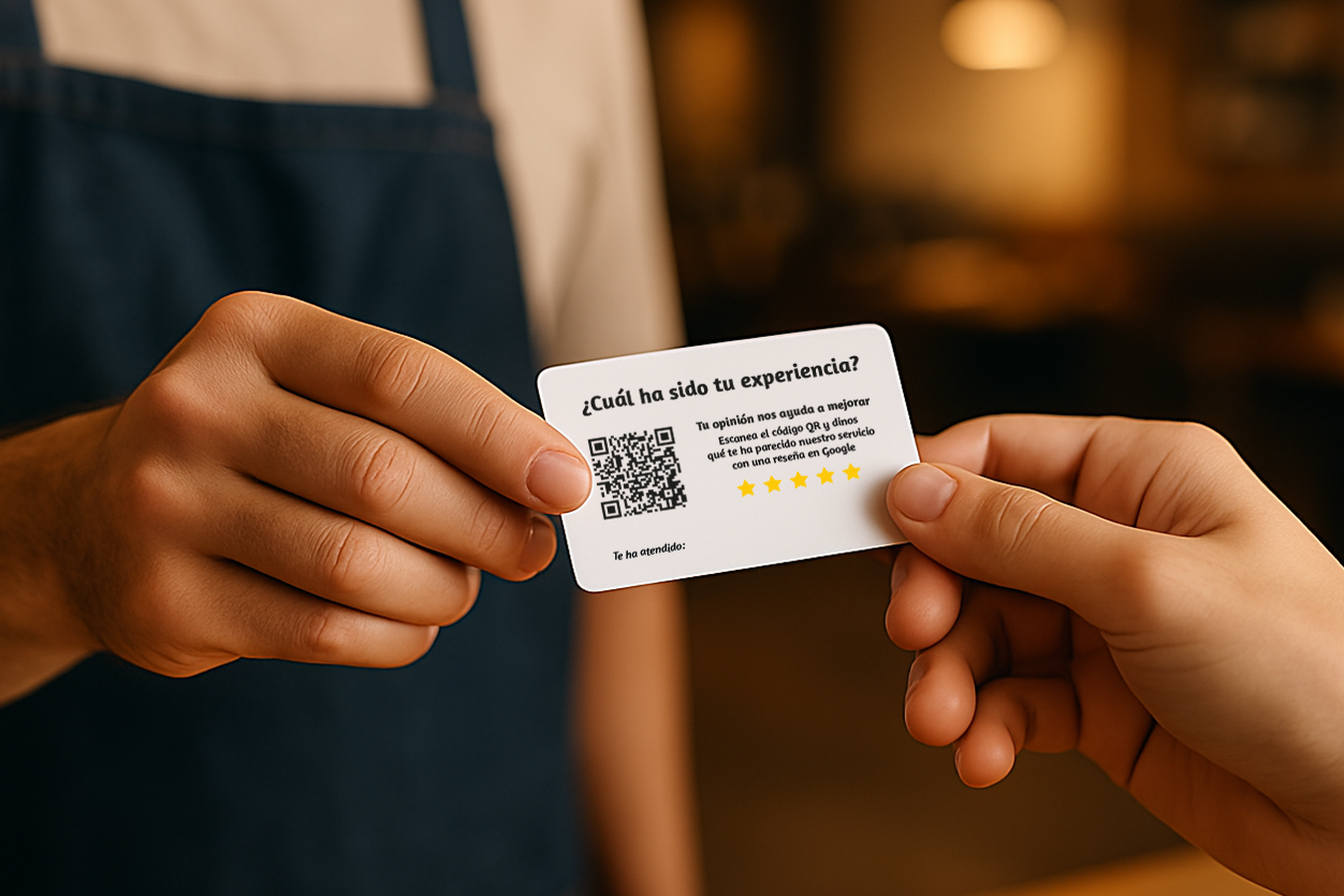 Cliente usando tarjeta QR